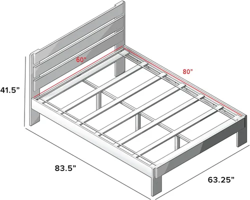 Vista 2 de Plank+Beam Cama individual moderna de granja, cabecera de tablones, marrón granero Barnwood Marrón