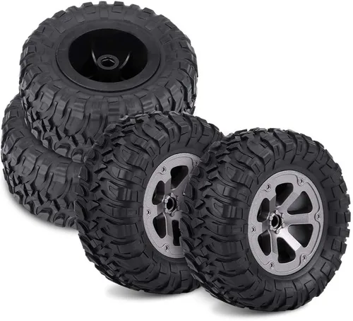 Vista 7 de 4pcs RC Crawler neumáticos, rueda plástica de goma para 1/16 RC coche 1.0 C24 actualizaciones