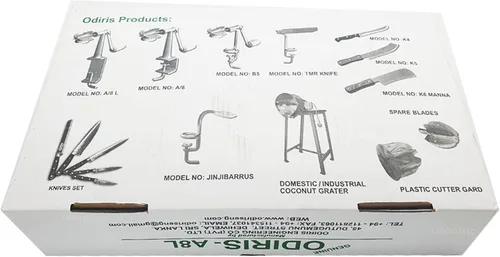 Vista 4 de Odiris Raspador de coco de acero inoxidable (modelo A8L) con cubierta de hoja de plástico