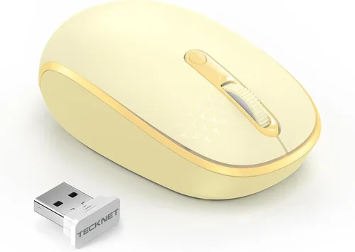 Vista 15 de Tecknet Mouse inalámbrico, mouse silencioso de 2.4 GHz con receptor USB, 4 botones, portátil, inalámbrico, para Chromebook, laptop, computadora Negro