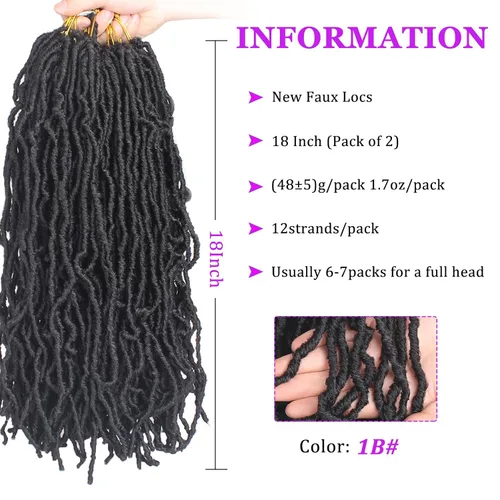 Vista 2 de Extensiones de pelo sintético, estilo diosa, rizado, ondulado, trenzas, pre-rizado, suave, para mujeres