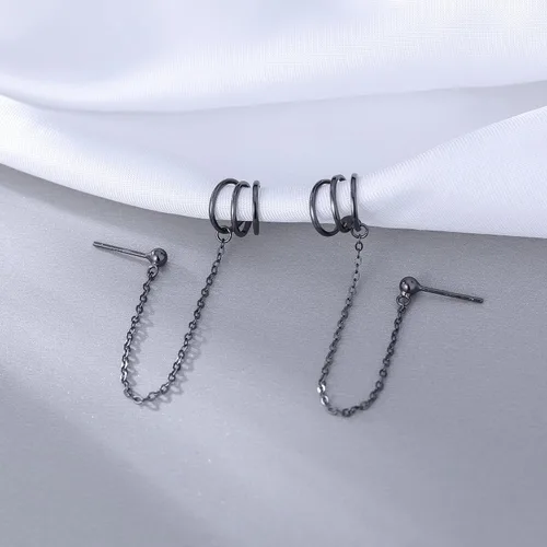 Vista 3 de SLUYNZ Aretes de plata de ley 925 para mujer, aretes tipo dormilona