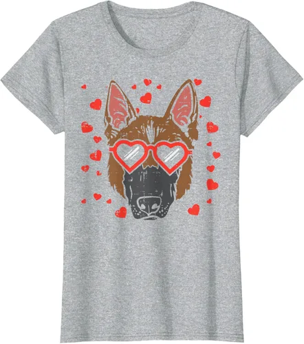 Vista 26 de Camiseta de regalo para perro con cara de pastor alemán, Negro, S