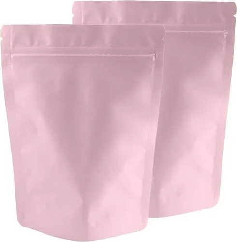 Vista 8 de QQ Studio Bolsas de pie de aluminio Mylar mate sellables de doble cara (paquete de 100) (5.1 x 7.1 pulgadas, oro mate)