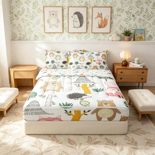 Vista 8 de Feelyou Juego de edredón con cremallera de leopardo tamaño individual Juegos de cama con cremallera y estampado animal para decoración de Marrón