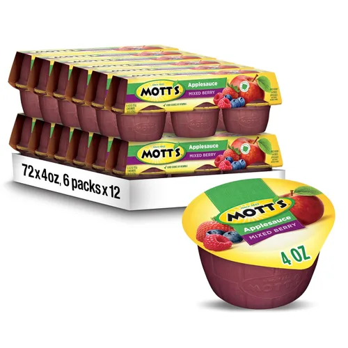 Vista 13 de Mott's Puré de manzana, taza de 4 onzas, 18