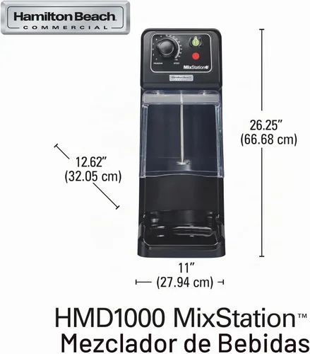 Vista 8 de Hamilton Beach Commercial MixStation - Mezclador de bebidas, motor de 3/4 HP, programable, velocidad variable, fácil de limpiar, certificado NSF