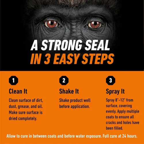 Vista 6 de Gorilla Aerosol blanco impermeable para parchar y sellar