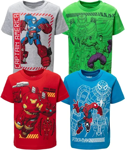 Vista 13 de Marvel Avengers 4-Pack Short Sleeve T-Shirts Toddler to Big Kid