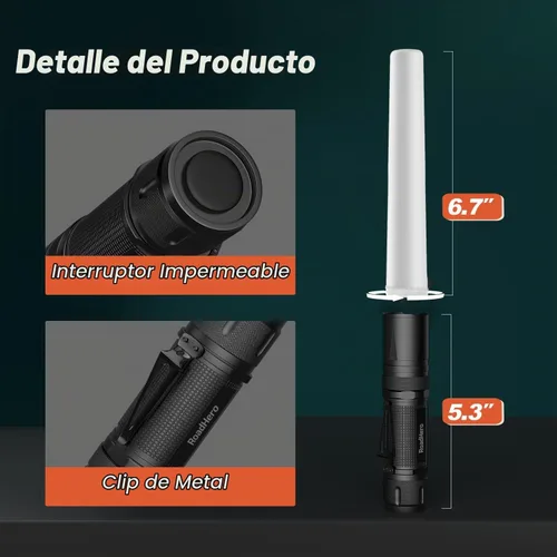 Vista 8 de RoadHero Linterna LED de tráfico multicolor de 12 pulgadas, paquete de 2