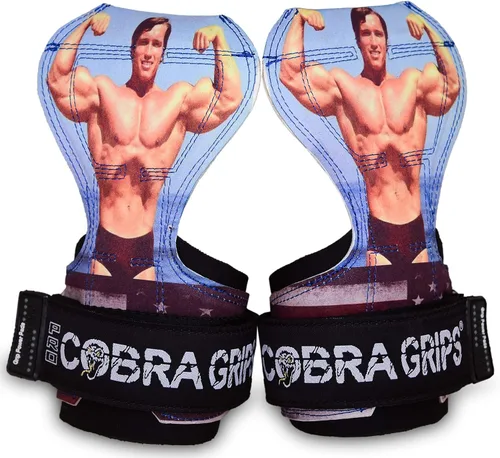Vista 44 de Cobra Grips Weight Lifting Gloves with Adjustable Neoprene Padded Wrist Wraps - Heavy Duty Alternative to Power Lifting Hooks for Deadlifts Una goma