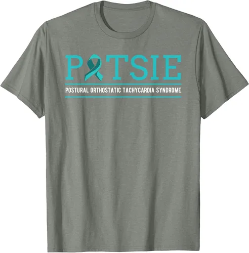 Vista 46 de POTS Dysautonomia Turquoise Ribbon Autonomic Dysfunction T-Shirt Asphalt Grey
