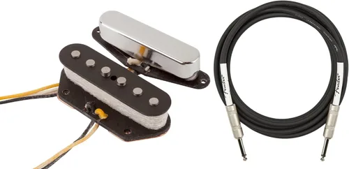 Vista 15 de Fender Custom Shop '51 Nocaster Telecaster Pickups - Paquete de níquel con cable para instrumentos