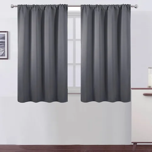 Vista 141 de LEMOMO Cortinas opacas de 42 x 54 pulgadas, juego de 2 paneles de cortinas con aislamiento térmico para oscurecer la habitación