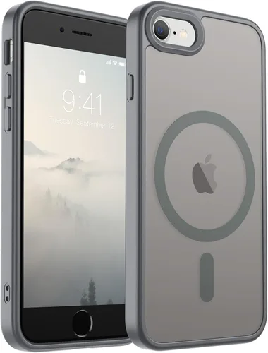 Vista 72 de SUPFINE Funda magnética para iPhone SE 2022 (3ª)/2020 (2ª), iPhone 8 (compatible con MagSafe) (protección contra caídas de grado militar), funda