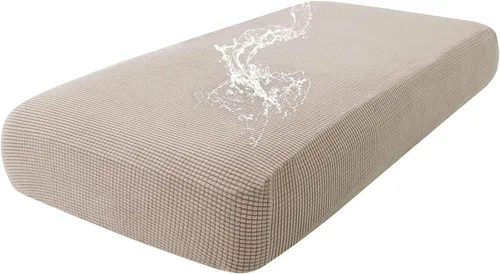 Vista 52 de Fundas impermeables para sofá seccional, fundas de cojín antideslizantes para sofá Ajuste seccional en forma de L, tela jacquard elástica, parte