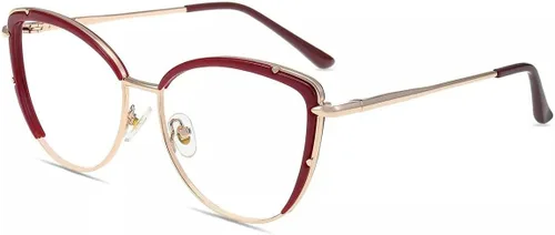 Vista 8 de Firmoo Lentes de bloqueo de luz azul, antifatiga ocular, anti dolor de cabeza, corte UV, gafas de lectura para computadora Cateye con aumento Negro