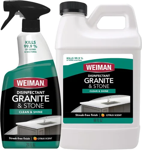 Vista 10 de Weiman Desinfectante Granito y Piedra Diario Limpiar y Brillar, 64 Oz Recarga, 2 Pack