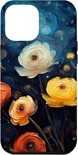 Vista 26 de Gorgeous Star Night Ranunculus Flowers Famous Painting Case for iPhone 17