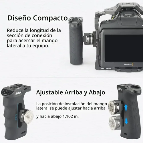 Vista 6 de Nitze Mango lateral ergonómico rosetón - PA29A