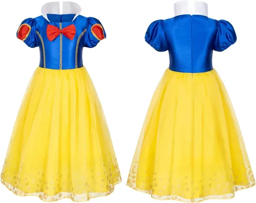 Vista 6 de Princess Dress Costume for Toddler Girls Girls Birthday Halloween Cosplay Party with Accessories 2-11 Years
