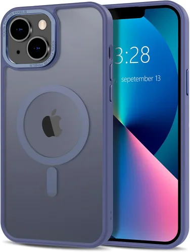 Vista 294 de Anuck - Funda magnética para iPhone 11 compatible con MagSafe, carcasa trasera mate translúcida dura, borde de TPU, delgada, resistente a impactos