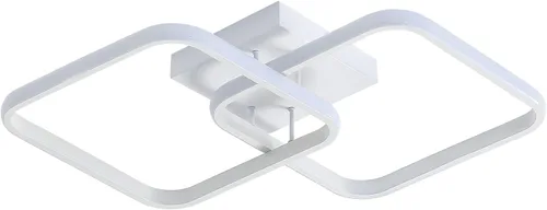 Vista 9 de DELIPOP Lámpara de techo LED moderna de 23 pulgadas, lámpara de techo empotrada de 42 W 6500 K, lámpara de techo acrílica para pasillo, sala