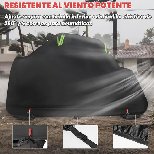 Vista 2 de StarknightMT Cubierta para UTV 420D RZR de alta resistencia de 2 a 3 plazas Verde fluorescente
