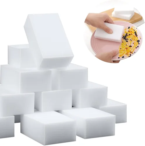 Vista 8 de Paquete de 10 esponjas mágicas de borrar 3 esponjas de limpieza de melamina gruesas y duraderas a granel, almohadillas de limpieza de espuma