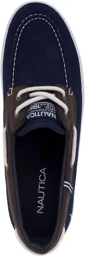 Vista 4 de Nautica Zapato náutico con cordones para hombre, mocasín casual con dos ojales, zapatilla de deporte de moda - Galera