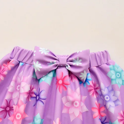 Vista 4 de longnose Traje de baño Encanto para niñas Mirabel Isabella Traje de baño Dolores con hombros descubiertos, traje de baño de playa con volantes