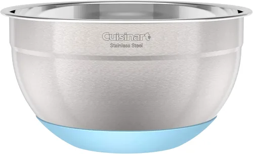 Vista 2 de Cuisinart Tazones de mezcla de acero inoxidable de 3 piezas con base antideslizante, 1.5qt, 3qt y 5qt