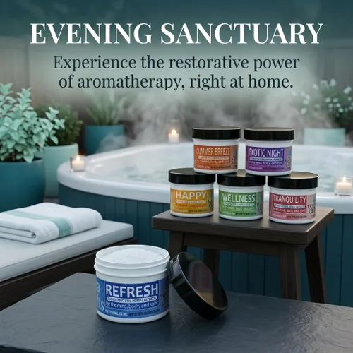 Vista 5 de Waters Choice - Paquete de muestra de sales de aromaterapia Spa Salt variety set with botanical extracts. Jet-safe spa water additive ideal for