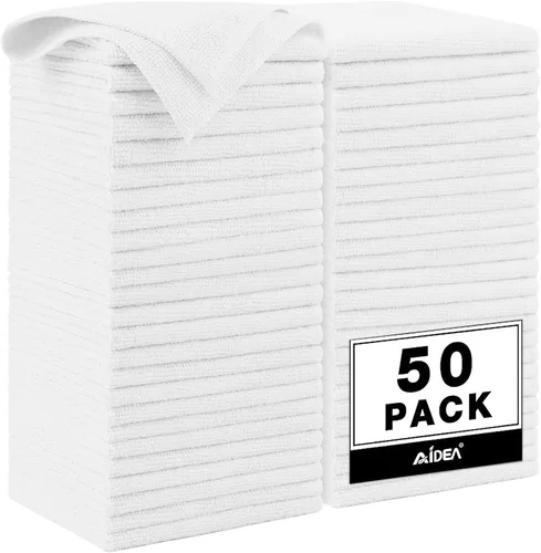 Vista 25 de AIDEA - Paño de limpieza de microfibra, 10 unidades, toallas de microfibra negras, 12 x 12 pulgadas Microfiber Towels for Cars, Wash Cloths, Lint