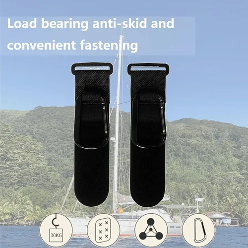Vista 6 de Boat Rail Bag Hook Adjustable Safety Straps with Convenient Quick Release Buckle,Boat Stainless Steel Carabiner Hooks Clip for Stroller Hook,Hanging