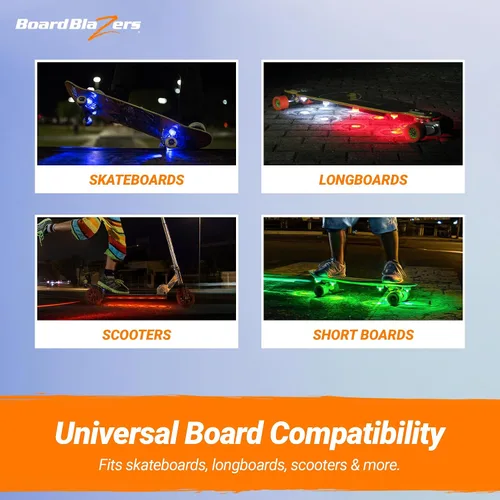 Vista 5 de Luces LED para Skateboard con Efecto Underglow - Regalo Ideal para Skateboard - Luz LED Perfecta para Longboard o Luz para Scooter, Excelente