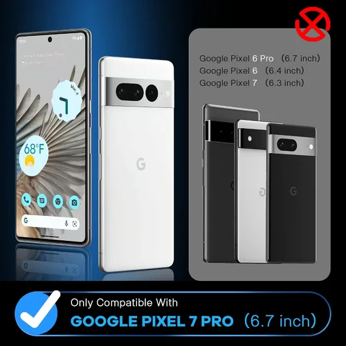 Vista 2 de FANGTIAN - Paquete de 3 protectores de pantalla curvados 3D para Pixel 7 Pro, vidrio templado 9H para Google Pixel 7 Pro de 6.7 pulgadas