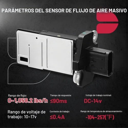 Vista 5 de BDFHYK Sensor Medidor de Flujo de Aire Masivo MAF 245-1108 AF10140 3L3Z12B579BA Compatible con Ford