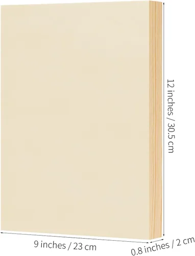 Vista 2 de ADXCO Paquete de 8 paneles de madera de 9 x 12 pulgadas, tableros de madera de madera sin terminar para pintura, arte, verter con aceites, acrílicos