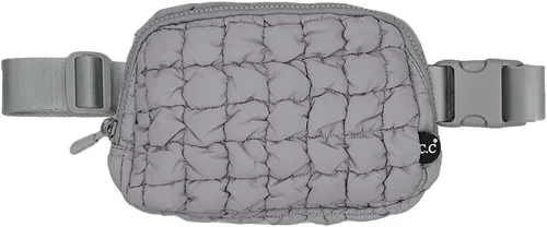 Vista 35 de C.C Bolsa de cintura para mujeres – Riñonera acolchada cruzada para el cuerpo con correa ajustable, idea de regalo de moda, Ajuste regular