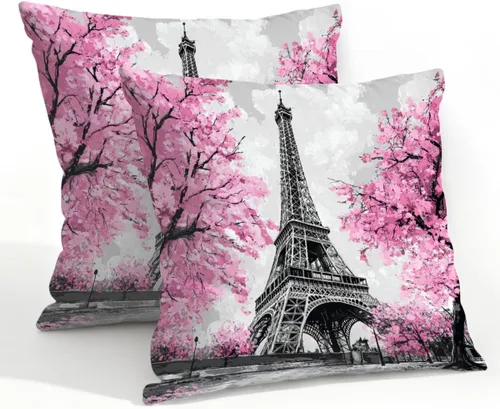 Vista 69 de Juego de 2 fundas de almohada impermeables para exteriores, 16 x 16 pulgadas, fundas de almohada decorativas de patio para muebles de jardín, sofá