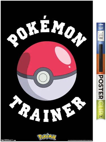 Vista 18 de Trends International Pokémon - Póster de pared de entrenador, 14.725 x 22.375 pulgadas, versión enmarcada de madera de granero
