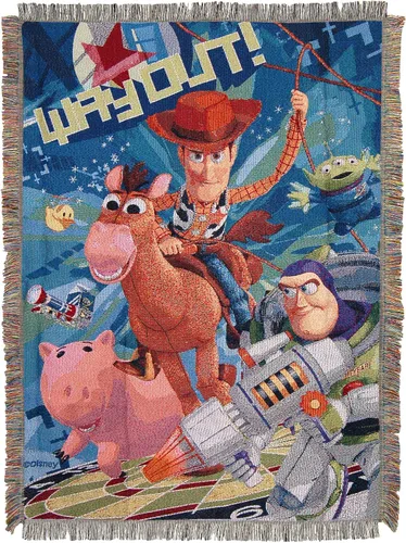 Vista 13 de Northwest Toy Story Woody My New Toys - Manta tejida para tapiz, 48 x 60 pulgadas