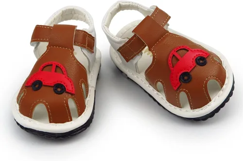 Vista 6 de WILLFUN Sandalias chirriantes de verano para bebé niño y niña, suela de goma de alta calidad, zapatos antideslizantes para niños pequeños primeros