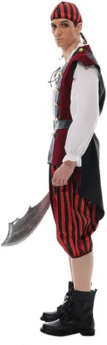 Vista 6 de EraSpooky - Disfraz de pirata de lujo para hombre