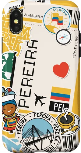 Vista 5 de Flight Boarding Pass Tag Label to Destination Pereira Case for iPhone 16