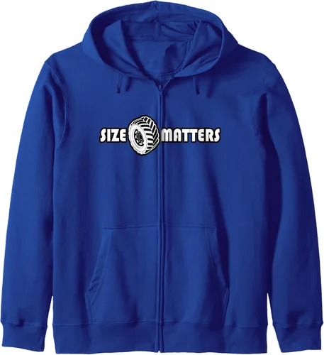 Vista 4 de Size Matters Shirt Tire Car Guy shirt Off Road Zip Hoodie