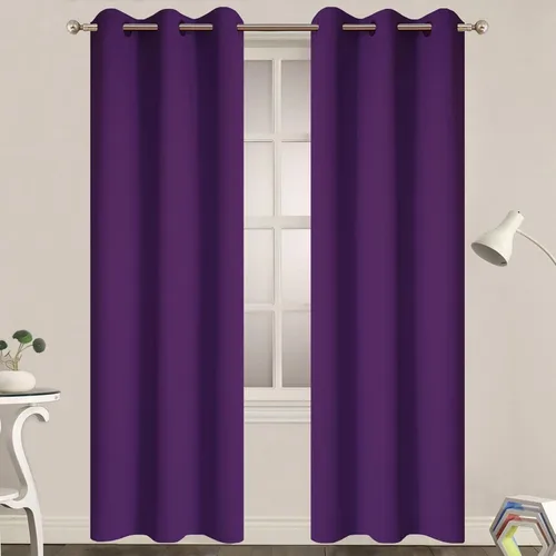 Vista 97 de Yakamok Cortinas opacas para dormitorio, aislamiento térmico, cortinas de oscurecimiento de habitación para sala de estar, juego de 2 paneles