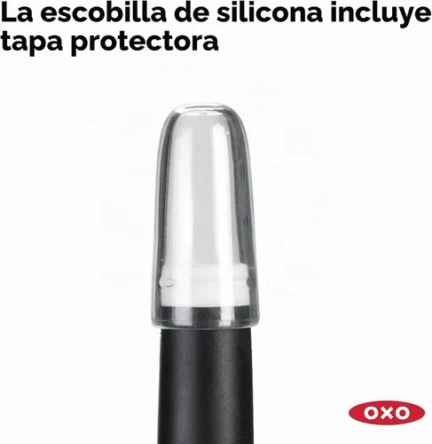 Vista 6 de OXO Grips Cepillo de limpieza de electrónicos Las cerdas suaves barren el polvo, limpiaparabrisas de silicona agarra la suciedad, ideal