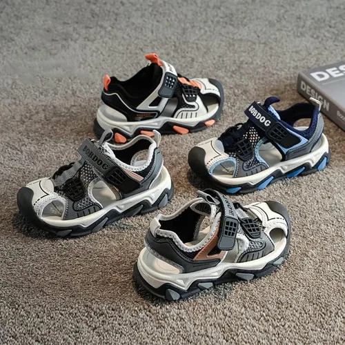Vista 5 de KAQ Sandalias deportivas para niños y niñas, sandalias de agua para niños, zapatos de verano para caminar, senderismo al aire libre